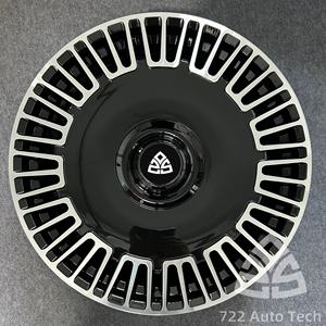 Jantes forgées monobloc 722auto noires et argentées à rayons maillons, 16-20 pouces, concaves profondes pour <span class=keywords><strong>Honda</strong></span> Civic, Nissan GT-R, Subaru - Product Image 3