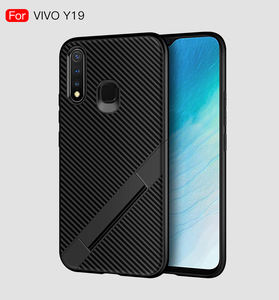 Fibra de carbono suave TPU teléfono caso VIVO Y19 <span class=keywords><strong>Vivan</strong></span> serie soporte - Product Image 5