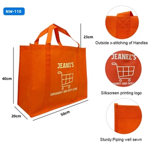 Giá rẻ sinh thái tùy chỉnh thiết kế logo in tái sử dụng lớn không dệt mua sắm Tote <span class=keywords><strong>Bag</strong></span> đối với siêu thị - Product Image 2
