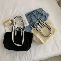 Sac fourre-tout décontracté 2025 de 1 à 1,9 L avec fermeture éclair, sac à bandoulière simple et élégant en toile de luxe, léger et pratique pour le shopping