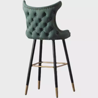 Tabouret de bar réglable de luxe américain, style moderne et minimaliste, en acier inoxydable, dossier haut, pour comptoir, bar à domicile, cuisine, extérieur