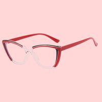 Gafas de Moda para Mujer, Diseño Retro de Ojo de Gato, Combinación de Colores, Anti Luz Azul, Montura Completa, Diseños de Monturas Ópticas para Miopía