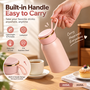 Mini Termo de Acero Inoxidable 316, Botella de Agua Portátil con Aislamiento al Vacío, Linda Taza de Bolsillo para la Escuela, Oficina y Actividades al Aire Libre - Product Image 6