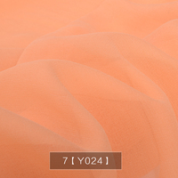 Tissu en Soie Georgette Pure 100% Chiffon Jaune Orange Doré, Soie Chartreuse Unie, Matière Fine pour Robe Femme, Bonne Tenue et Bonne Fluide