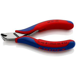 Coupe-fil Knipex 64 32 120 à coupe frontale pour cuivre max. 1,5 mm, pour métaux durs max. 0,5 mm - Product Image 1