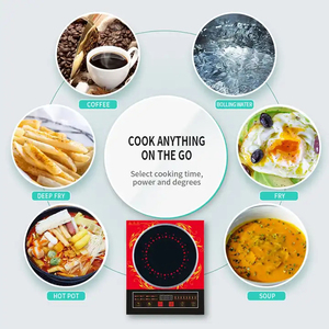 Cuisinière à induction électrique 2000W, brûleur unique, commande tactile, écran LED, cuisinière multifonctionnelle pour la cuisine à domicile - Product Image 4