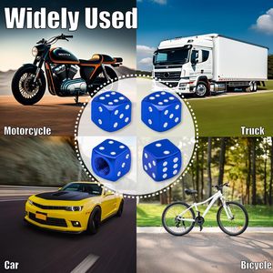 Aluminum Alloy Dice Valve <b>Caps</b> Purple Color For American Valve <b>Stem</b> Tire Covers - Product Image 5