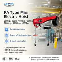 Treuil électrique à câble en acier ROHO Mini PA200-PA1000 200-1000kg 220V Monophasé Portable avec Télécommande Sans Fil pour Hôtels