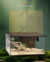 Boîte d'élevage pour reptiles en gros, écologique, réutilisable, durable, légère, en plastique PC/ABS, conception anti-évasion pour reptiles