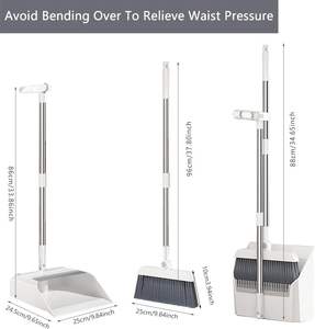 Factory Hot Sale Brooms and Stand up Dust <b>Pan</b> Sets Home Cleaning With Long <b>Handle</b> Broom and Dustpan - Product Image 3