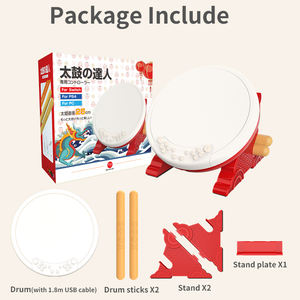 Contrôleur de batterie filaire de 1,8 m avec <span class=keywords><strong>deux</strong></span> baguettes pour jeu Taiko IINE, compatible Nintendo Switch/<span class=keywords><strong>PS4</strong></span>/PC - Product Image 3