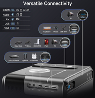 Projecteur intelligent LED FHD 4K Android 9.0 OEM/ODM avec son stéréo HIFI pour PC portable et console de jeu (portable)