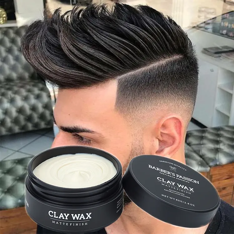 Barbershop Matte Natural Finish Hair Styling Fiber Wax Clay for Men Flexible Hold Texturizer