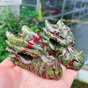 ¡Gran Oferta! Cabeza de Dragón Natural de Sangre de Dragón, Modelo de Bestia China Hecha a Mano para Decoración y Regalos - Product Image 4