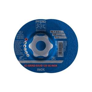 Disco rugoso PFERD, de la marca SG ST. ST. dm125xTmm agujero de acero inoxidable compensado 22,23mm - Product Image 1