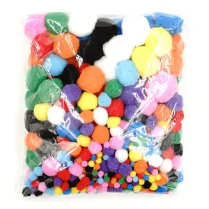 Wholesale Round 2cm solid color pompoms ball for decoration crafts Christmas accessories