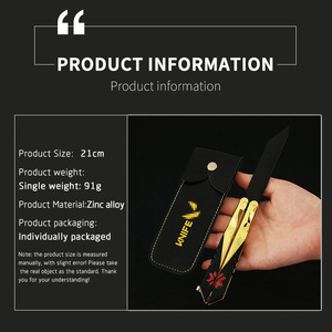 Cuchillo Mariposa Valorant Champions <span class=keywords><strong>2022</strong></span> de 21 cm, No Afilado, Periférico de Juego, Aleación de Zinc y Modelo de Exhibición con Funda de Cuero - Product Image 3