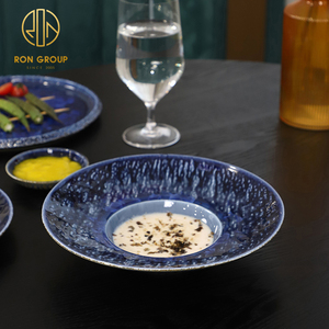 Vajilla de Porcelana de Grado Alimenticio, Plato para Salsa de Pasta Azul de 9/11 Pulgadas para Restaurante, Vajilla Comercial - Product Image 1