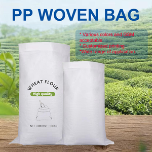 Kundenspezifisch Bedruckte Lebensmittelechte <span class=keywords><strong>PP</strong></span>-Gewebesäcke 50kg Hochbelastbare Verpackungsbeutel für Reis Getreide Mehl - Product Image 2