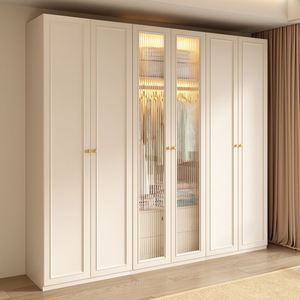 Ensemble de garde-robe Santopova Minimalist Cream - Tone, comprenant des étagères de présentation et une coiffeuse, meubles de maison - Product Image 2