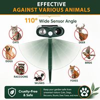 Dispositif répulsif pour cerfs, extérieur, avec flash LED, répulsif ultrasonique pour animaux, étanche, répulsif pour écureuils, pour cour, jardin, ferme