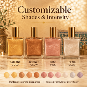 Customizable 1:1 Perfume Self-owned Brand Duration 8 Hours Crystal Lady Body Shimmer Oil Custom Color Nourishing All Skin Types - Product Image 3