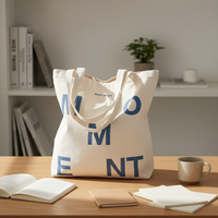 Sac fourre-tout en toile de coton robuste personnalisable, couleur unie, réutilisable, pour les courses, l'usage quotidien, les voyages, pour femmes