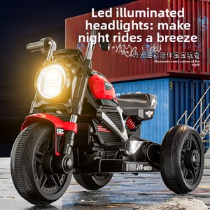 Motocicleta Eléctrica <span class=keywords><strong>de</strong></span> Tres Ruedas para Niños, con Control Remoto, Recargable, <span class=keywords><strong>de</strong></span> Plástico, con Luces y Música, Juguete para Bebés - Product Image 4