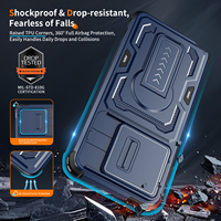 Le plus récent étui de téléphone Armor 2-en-1 pour MOTO-STYLUS-5G-2025 avec béquille et protection complète de l'objectif de l'appareil photo