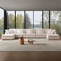 Canapé Kude de style moderne confortable, meubles de salon, canapé modulaire en tissu, combinaison de tissus
