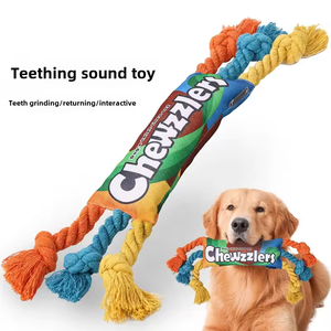 Luxury Small Size Pet Dog Chew Toy <b>Rainbow</b> Twist <b>Candy</b> Sound Toy Durable Polyester Cartoon Pet Supplies - Product Image 4