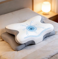 Oreiller cervical orthopédique en mousse à mémoire de forme, sans odeur, antibactérien, soutien du cou pour dormir au lit, soulagement de la douleur