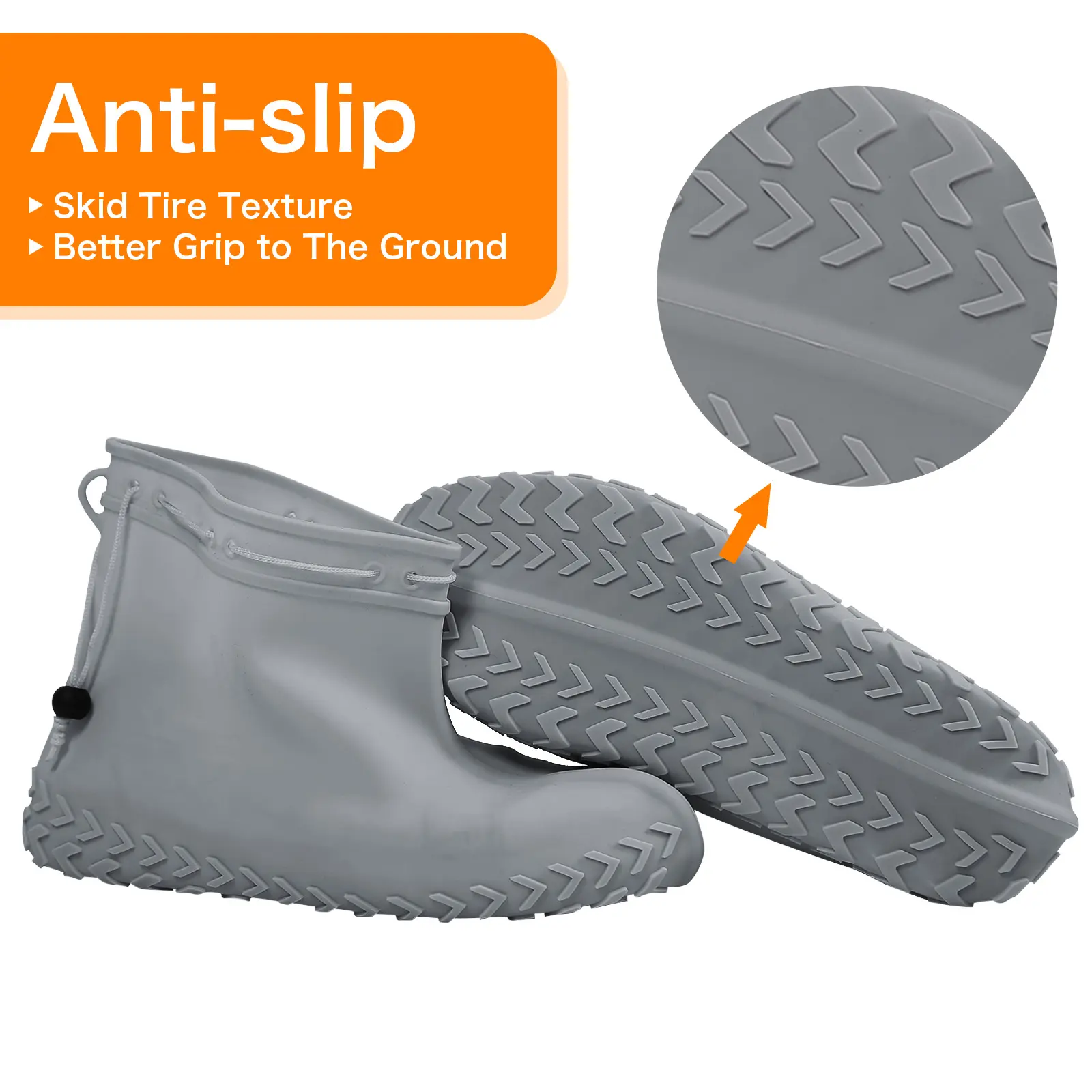 RYHX-Силиконовые Защитные чехлы для обуви от дождя, многоразовые, противоскользящие, водонепроницаемые, чехлы для обуви