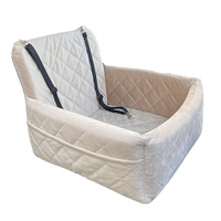 Siège rehausseur pour animaux de compagnie de voiture, amovible, chaud, confortable, imperméable, avec ceinture de sécurité, design robuste, pour les voyages des chats et des chiens