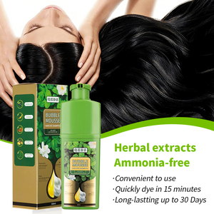 Shampoo Nero 500ml per Colorazione Istantanea, Copre i <span class=keywords><strong>Capelli</strong></span> Grigi Naturali, <span class=keywords><strong>Tinta</strong></span> Nera per <span class=keywords><strong>Capelli</strong></span> con Ginseng e Zenzero - Product Image 1