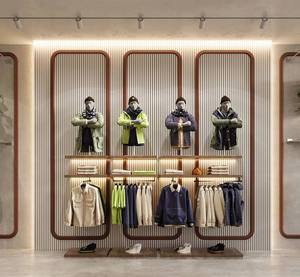 Custom Metal Wall-Mounted Clothing Rack | Boutique Display Fixtures Factory-Made Shop & Homeware Furniture <b>Clothes</b> Display Rack - Product Image 2