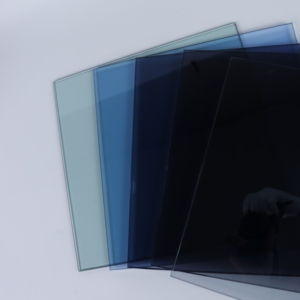 Verre réfléchissant teinté à revêtement solaire gris bleu étoilé de 8 mm pour murs-rideaux et fenêtres à économie d'énergie - Product Image 4