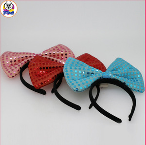 Wholesale New Creative Glowing Bow Adult and Children <b>Headband</b> with Flashing Sequins for Angel Style <b>Makeup</b> Costume Props - Product Image 1