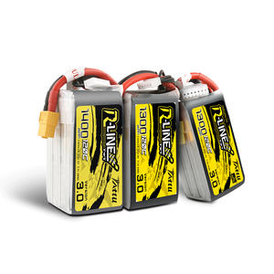 Grepow <span class=keywords><strong>Tattu</strong></span> R-Line 3.0 Version <span class=keywords><strong>Funfly</strong></span> FPV Battery1050/1300/1400/1550/1800/2000mAh 120C 4S <span class=keywords><strong>6S</strong></span> 5S 4.2V Lipo Batterie pour FPV Drone - Product Image 1