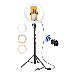Anneau lumineux LED circulaire de 12 pouces avec trépied, intensité réglable, pour selfie et photographie - Product Image 2
