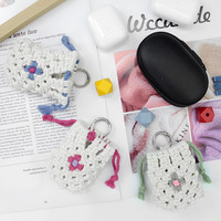 Kit de macramé Daisy en polyester, style bohème, fait main, durable, facile à réaliser, étui pour écouteurs, petite pochette portable, cadeau de festival pour débutants