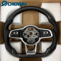 VENTE FLASH Volant de voiture en cuir et fibre de carbone pour VW Volkswagen Golf Passat B8 R Polo MK5 6 7 7.5 GTI GTD GTE Jetta Tiguan