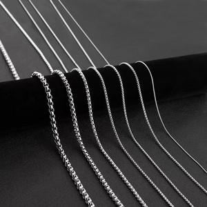 Collier en acier inoxydable Fashion 2mm Bijoux en titane pour hommes et femmes - Product Image 5