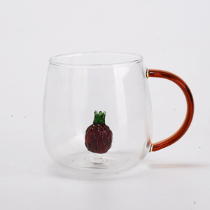 Tasses à café, thé et lait en verre à double paroi en forme de sapin de Noël - Product Image 5