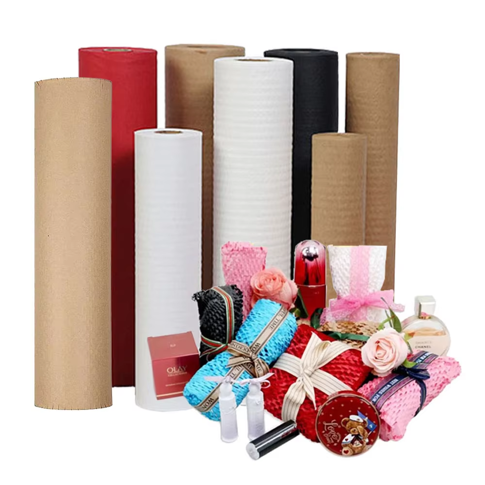Cushioning Packaging Honeycomb Kraft Paper Brown 100% Recyclable ROHS Certified Customized Color Paper Roll for Moving Art