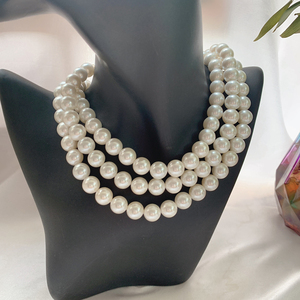 Высококачественное позолоченное Латунное жемчужное ожерелье из пресноводного натурального жемчуга длинное жемчужное ожерелье для женщин - Product Image 2