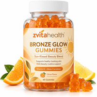 Fabricant de Gummies Autobronzants à Marque Blanche DHA Vitamine E Produits de Beauté Éclat de Peau Supplément Bronzant Sans Soleil Végétalien