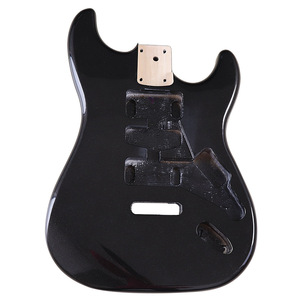 Ligeramente defectuoso metálico negro doble roca Álamo Material guitarra eléctrica cuerpo accesorios instrumentales instrumentos musicales - Product Image 5