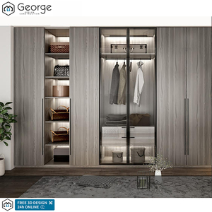 Meuble de chambre à coucher en bois personnalisé <span class=keywords><strong>Dressing</strong></span> Cabinet Dress <span class=keywords><strong>Armoire</strong></span> avec charnières de porte Garderobe Placard et <span class=keywords><strong>armoire</strong></span> pour salle familiale - Product Image 1