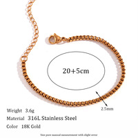 Nouvel Arrivage Minimaliste : Ensemble de Bijoux Géométriques en Acier Inoxydable Plaqué Or 18K (Collier Ras du Cou et Bracelet) pour Femme